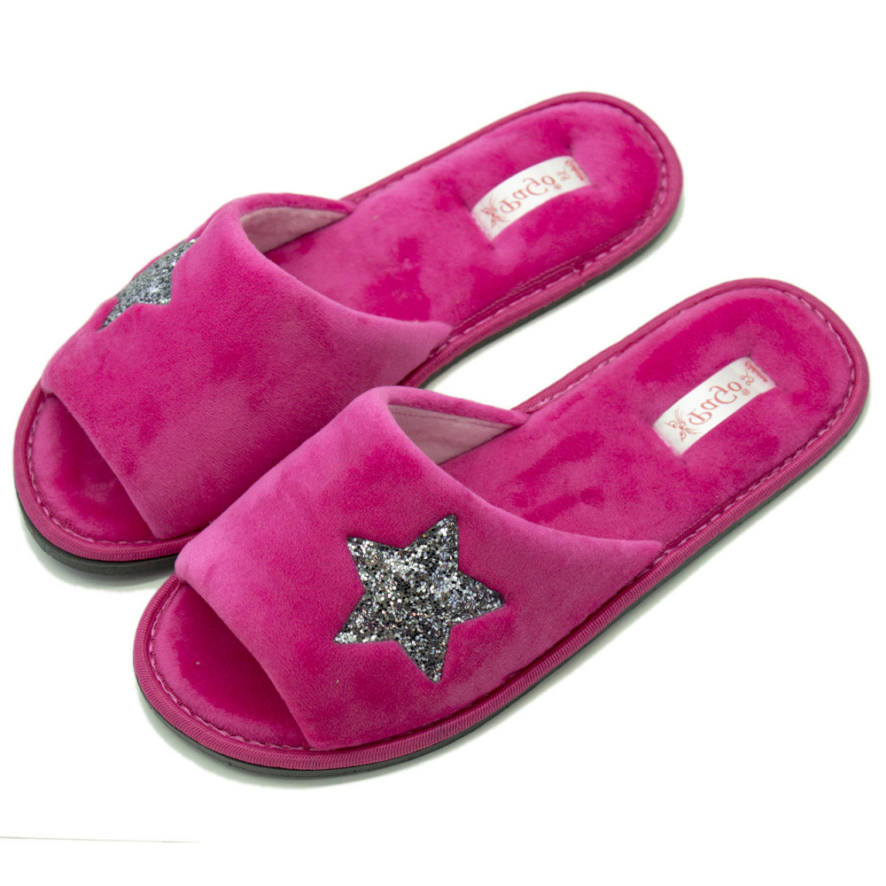 Капці жіночі відкриті велюрові малинові "Pago" зірка 36,37,38,39,40,41рр Одеса - фото 10