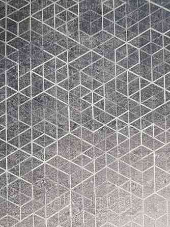 Шпалери флізелінові Decoprint Essentials EE22552 геометричні фігури, трикутники смуги ромби сині Київ