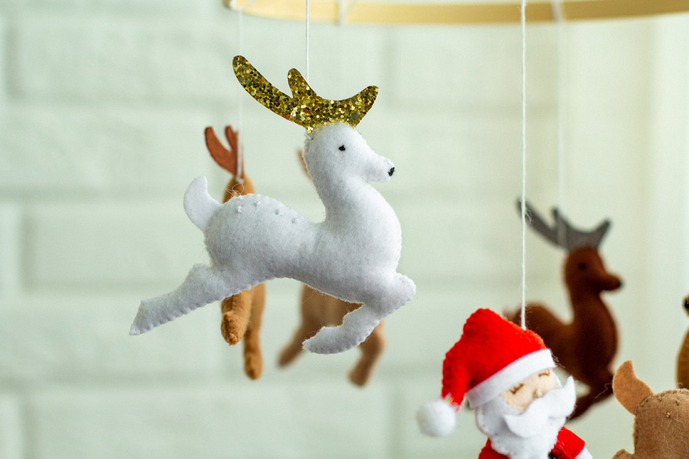 Дитячий мобіль на ліжечко «Санта та олені» Київ - фото 4