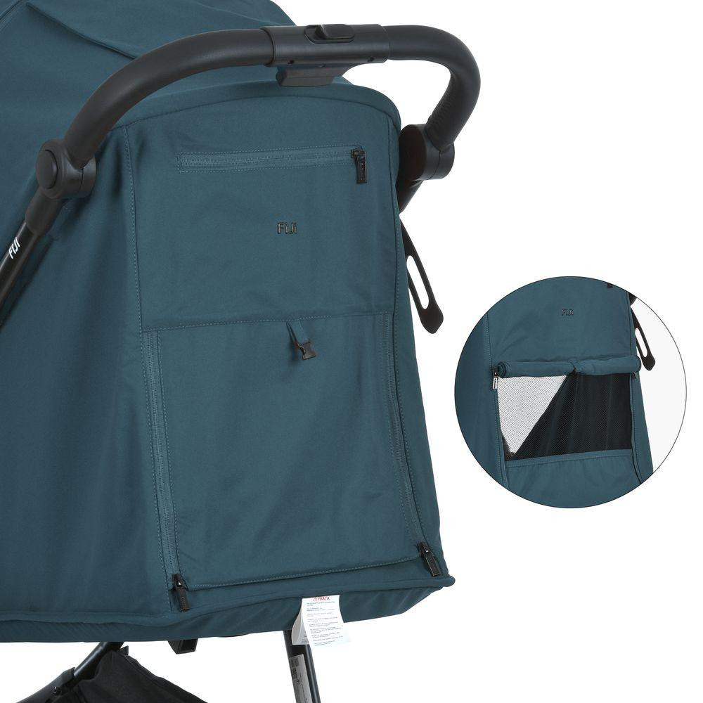Коляска дитяча FIJI Lagoon Blue прогулянкова з москітною сіткою та чохлом на ніжки Зелена (ME 1113-2) Чернигов - изображение 6