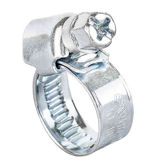 Хомут черв'ячний оцинкований 9 мм D10-16мм 25шт SIGMA (2511011) Київ