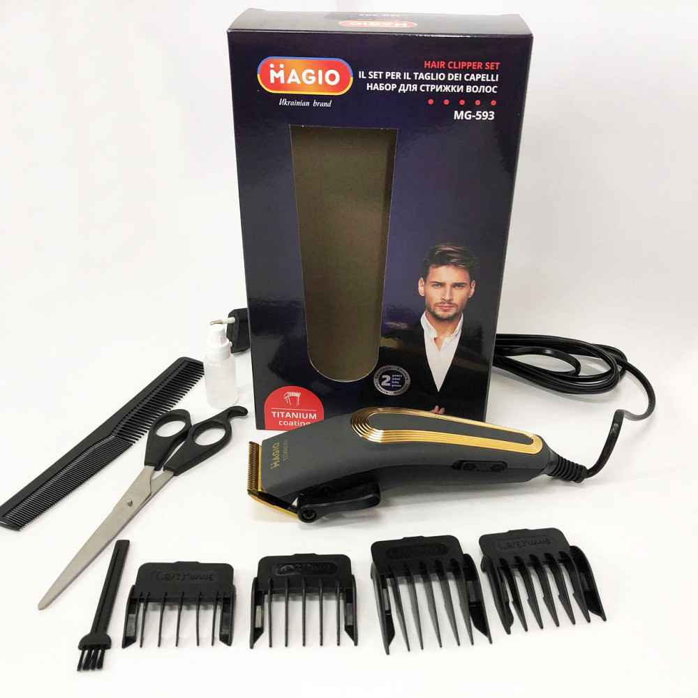 Електрична машинка для стрижки побутова MAGIO, Машинка для стрижки волосся і потилиці ON-42 Івано-Франківськ - фото 2