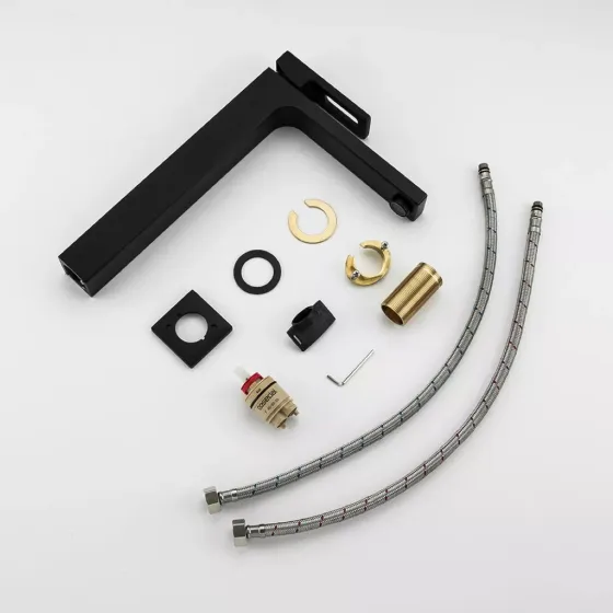 Змішувач для раковини високий GAPPO G1017-62, чорний Київ