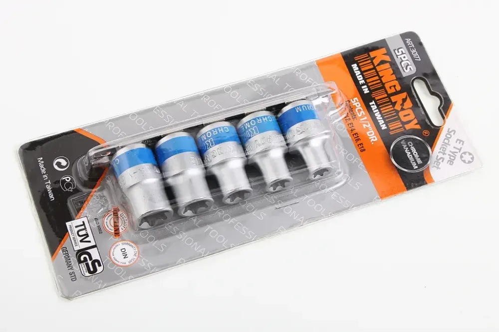 Набор головок 1/2 Torx  5 ед. King Roy E10-E18 на планке Винница - изображение 2