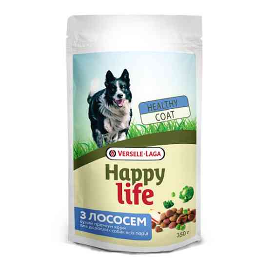 Happy Life Adult with Salmon ХЕППІ ЛАЙФ ЛОСОСЬ сухий преміум корм для собак усіх порід Київ