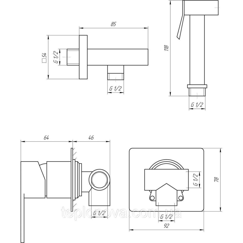 Смеситель гигиенический TOPAZ SARDINIA TS-G 08735-H20 Черновцы - изображение 3
