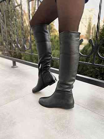 Nivelle Чоботи жіночі NIVELLE чорні натуральна шкіра висота 47см обхват 36-38см размеры 37р.38р Коломыя
