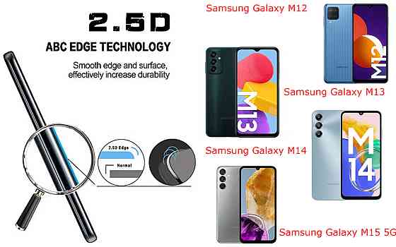 Захисне скло ArmorGlass для Samsung Galaxy M12, M13, M14, M15 5G – стійке до подряпин та ударів Київ