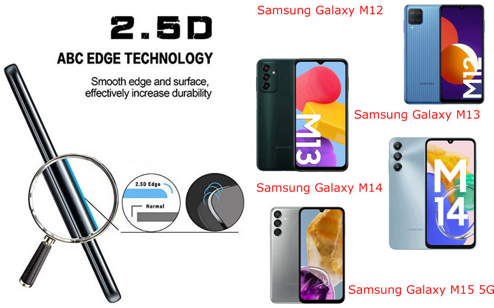 Захисне скло ArmorGlass для Samsung Galaxy M12, M13, M14, M15 5G – стійке до подряпин та ударів Київ - фото 2