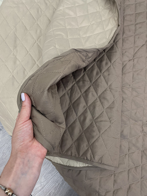 Покрывало двустороннее Decorator Microfiber ромб 140х215 см капучино с бежевым (85-003) Киев - изображение 7