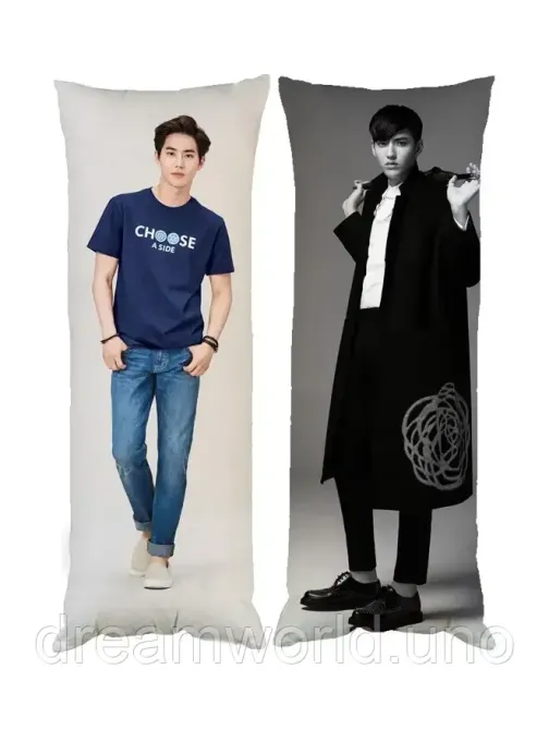 Подушка дакімакура K-pop Сухо Кріс EXO декоративна подушка для обіймання 60х180 Харків - фото 1