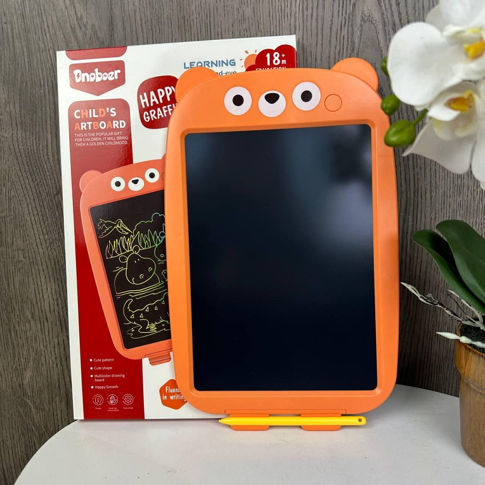 Дитячий планшет для малювання lcd Ведмідь, планшетка для мистецтва ведмедик дитячий 12 дюймів Жовтогарячий ( 24838 ) Харьков - изображение 1