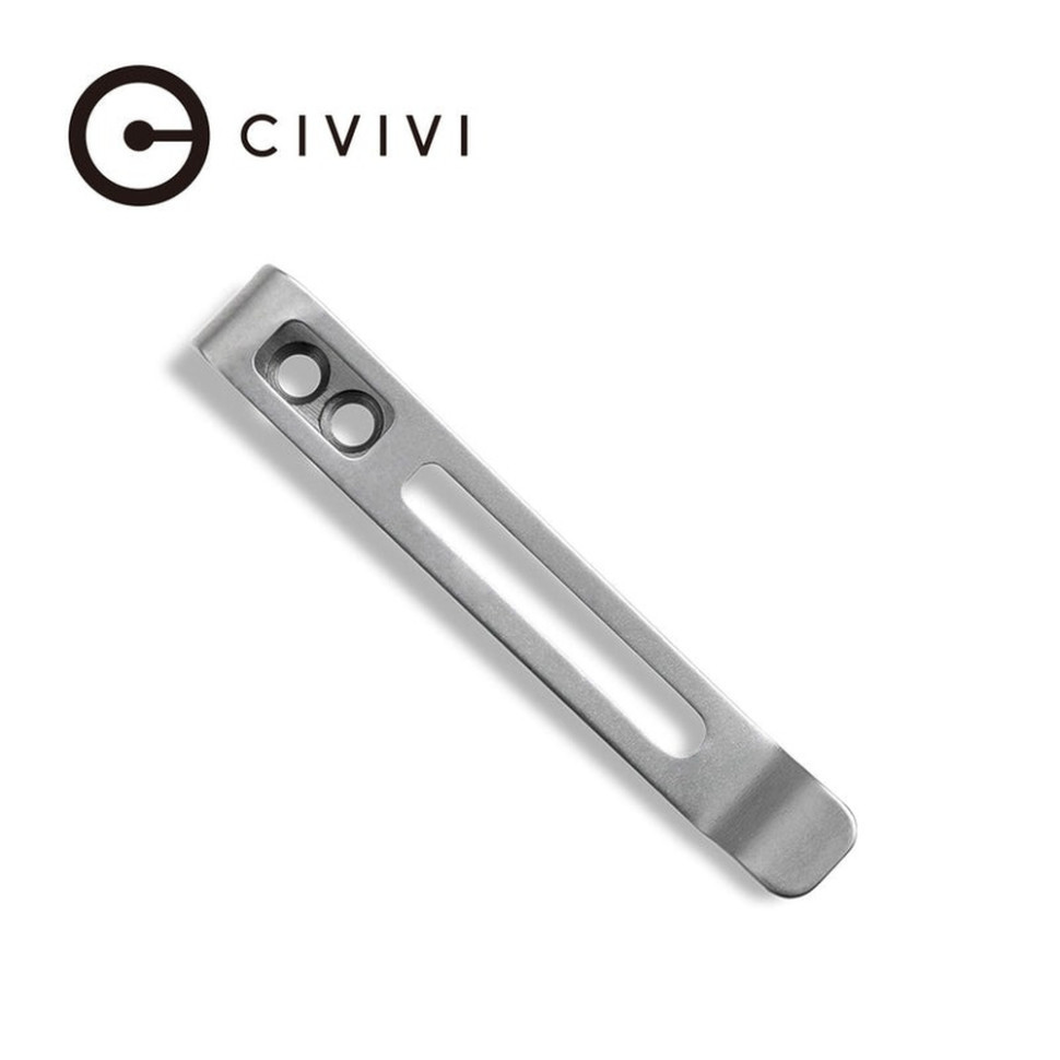 Кліпса кишенькова сталева Civivi без гвинтів CA-05B-V1 Київ - фото 1