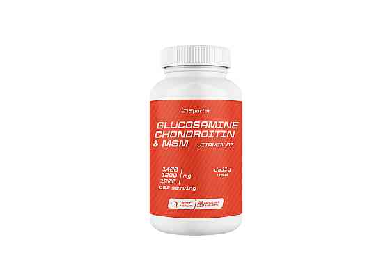 Средство для суставов Sporter Glucosamine, Chondroitin, MSM & Boswellia 120 таб Луцк