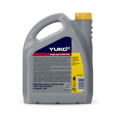 Моторна олива Yuko VEGA SYNT 5W-30 4л (4823110401460) Вінниця - фото 2