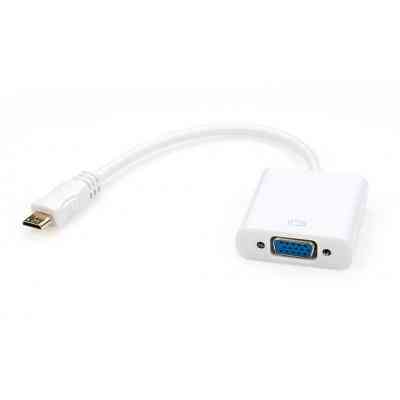 Переходник HDMI C M to VGA F 0.15m Vinga (HDMICMVGAF-01) Винница