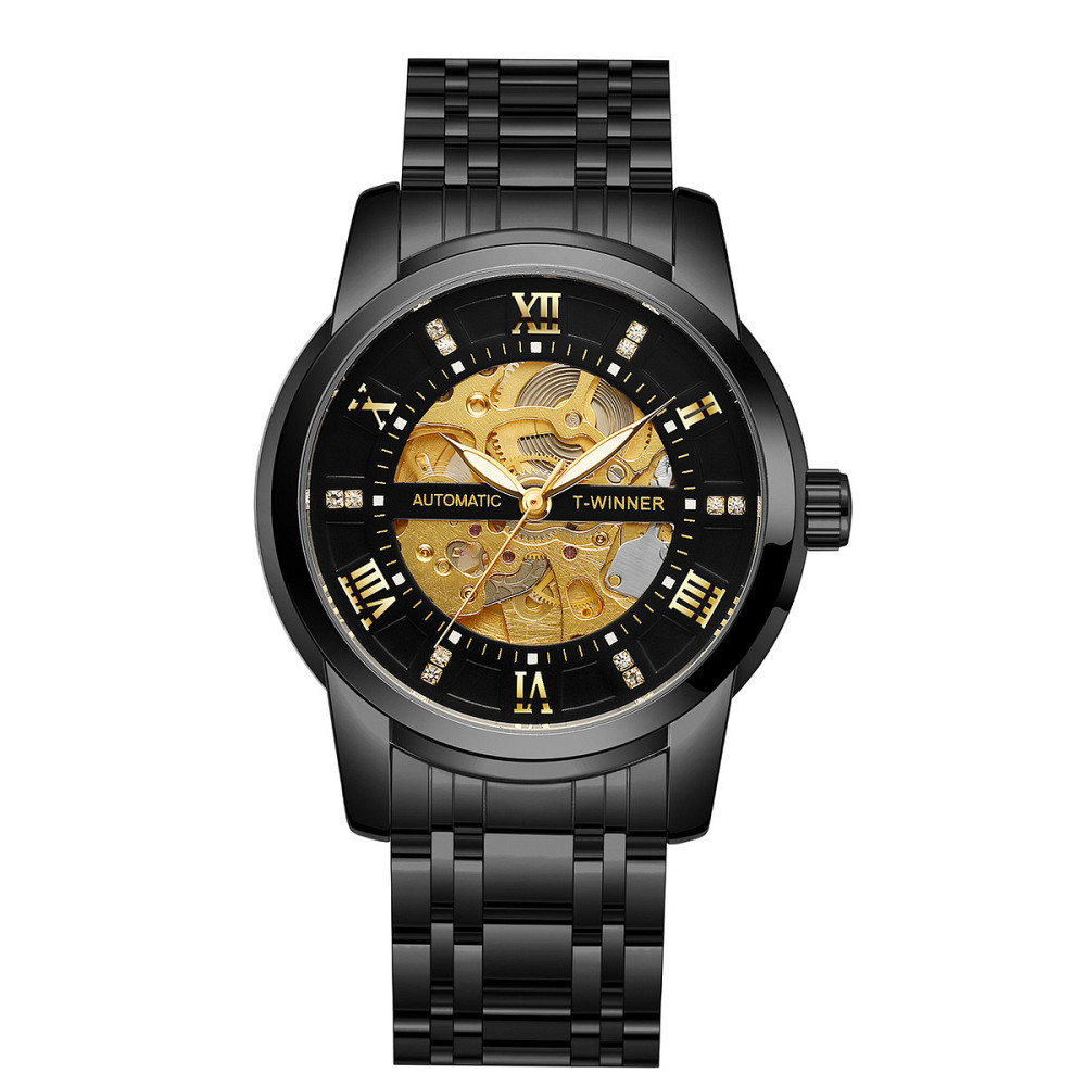 Часы мужские механические Winner Triumph Черный Киев - изображение 2