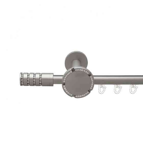 Карниз Orvit Барамелла металевий однорядний розета реверс фламо профільна труба  Сатин 19 мм 300 см (6300206) Львів