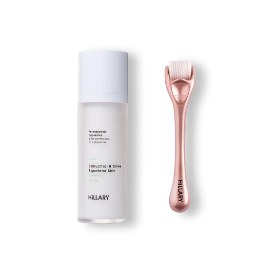 Регенеруюча сироватка з біо-ретинолом та скваланом + Мезороллер для обличчя Київ