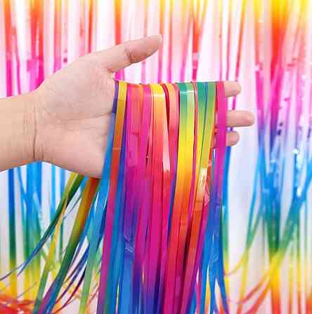 Шторка для фотозоны дождик 2 м на 1 м разноцветный Киев