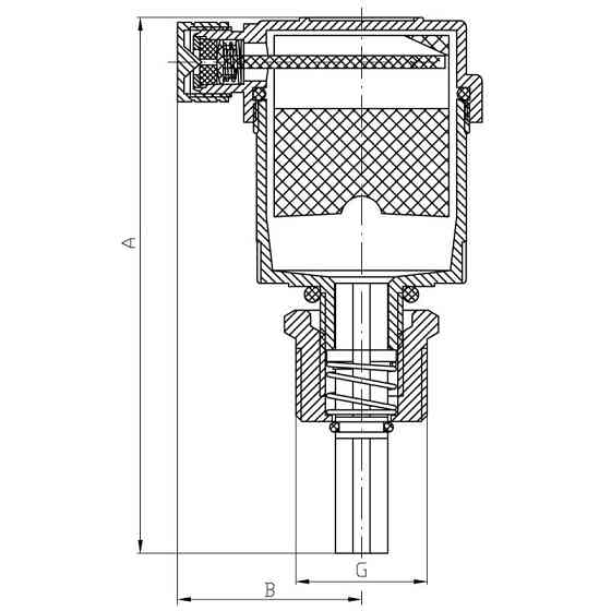 Повітровідвідник автоматичний прямий із зворотним клапаном KOER KR.1246 - 1/2" (KR3127) Київ