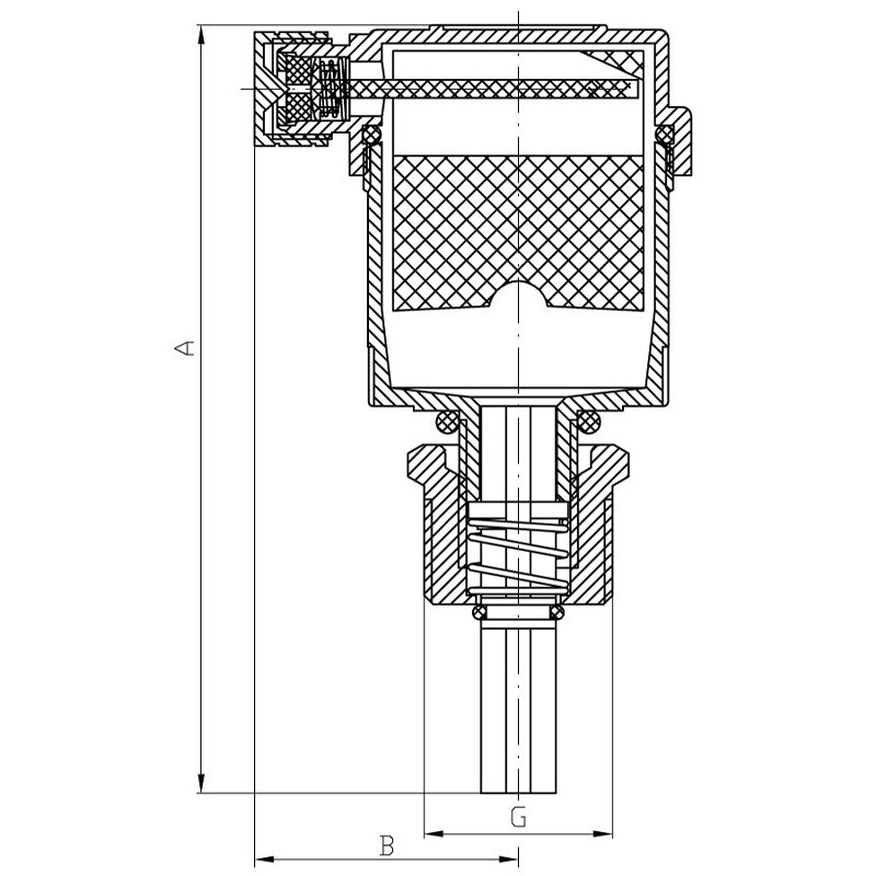 Повітровідвідник автоматичний прямий із зворотним клапаном KOER KR.1246 - 1/2" (KR3127) Київ - фото 2