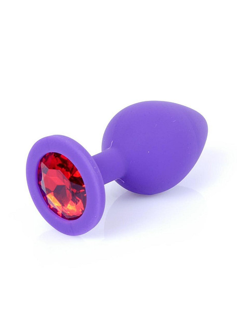 Анальна пробка - Jewellery Silicone Purple Plug M Red Sex Aura Київ - фото 8