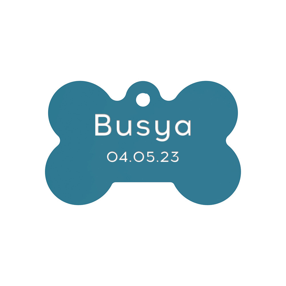 Адресник для собаки Blue 30x20мм Київ - фото 1