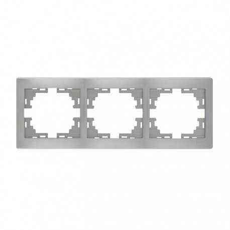 MIRA Рамка 3-а горизонтальна метал сірий зі вставкою Lezard Харків