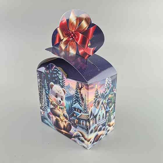 Новогодняя подарочная картонная упаковка для конфет (500грм) №235 