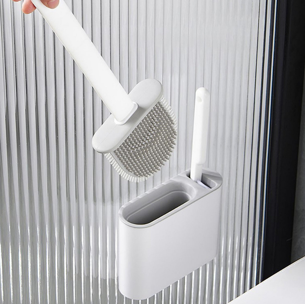 Йоржик для унітазу з гнучкою силіконовою щіткою 2в1 / Набір йоржик і щітка для туалету / Туалетний йоржик Київ - фото 5