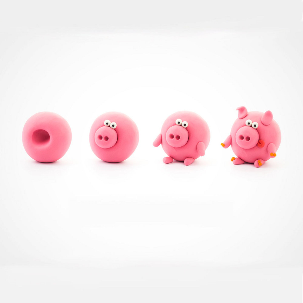 Набір пластиліну, що самостійно твердіє, ЛІПАКА – Поросятко Дніпро - фото 4