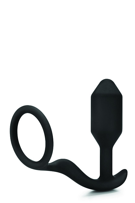 Анальная пробка с эрекционным кольцом Snug & Tug B-Vibe, силиконовая, черная Sex Aura Киев - изображение 5