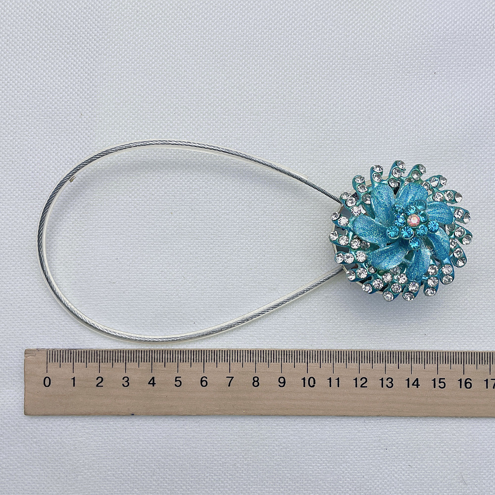 Магніти для штор та гардин "Flowers" набір 2 шт Блакитний (81-216) Київ - фото 7