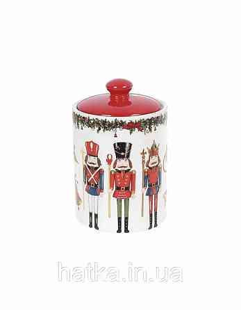 Банку новорічна для солодощів круп чаю керамічна Лускунчик 600мл Київ