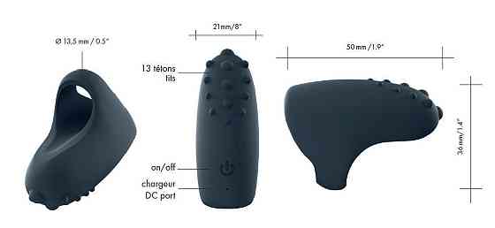 Вибратор на палец Dorcel MAGIC FINGER Black перезаряжаемый, 3 режима работы Sex Aura Киев