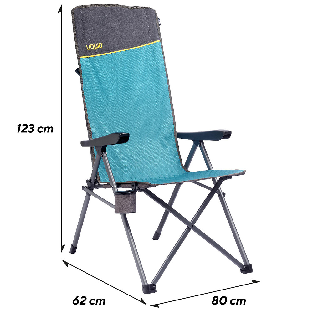 Кресло раскладное Uquip Justy XL Blue/Grey (244037) Винница - изображение 6