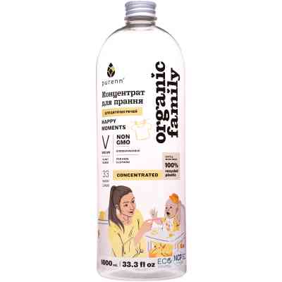 Гель для стирки Purenn Organic Family Happy Moments для детских вещей с Ромашкой 1 л (4751024880463) Винница