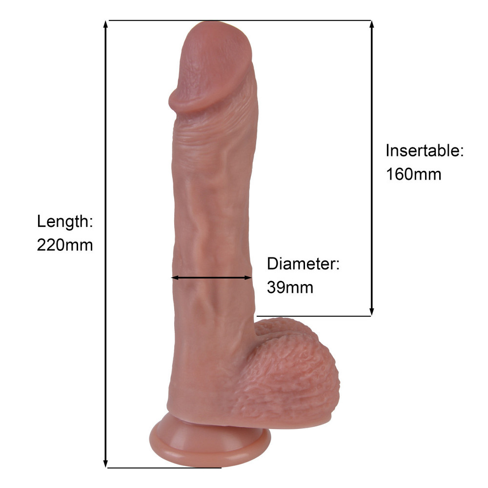 Вібратор - Erospace Natural Play Thrusting Dildo with Swing Motion and Heating D6, 22 см Sex Aura Київ - фото 10