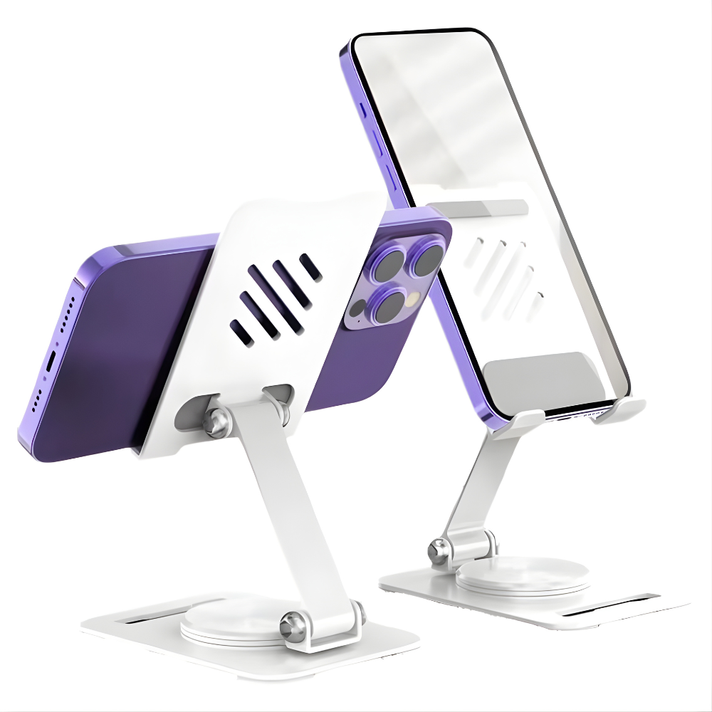 Подставка настольная под телефон холдер для смартфона или планшета до 7 дюймов,металлическая,складная, белая Каменец-Подольский - изображение 7