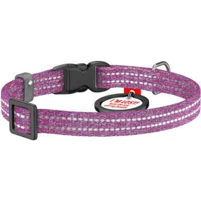 Нашийник для тварин WAUDOG Re-cotton з QR паспортом для котів та дрібних порід собак XS фіолетовий (16409) Вінниця