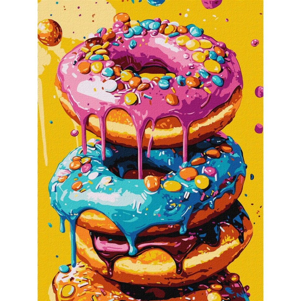 Картина за номерами "Смачненькі пончики" KHO5720 30х40 см Вінниця - фото 1