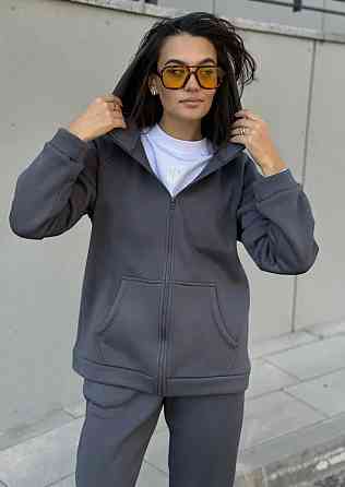 Зип худи женское оверсайз Графитовый 50/52 Харьков