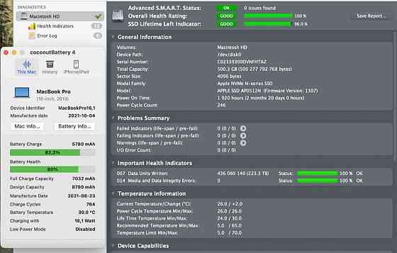 Ноутбук MacBook Pro 16" (2019) A2141 i7/ 16/512Gb. Silver. Харків