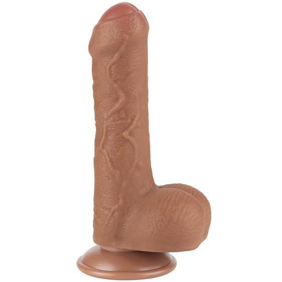 Фалоімітатор - Sliding-Skin Dual Layer Dong 7" Brown Sex Aura Київ - фото 2