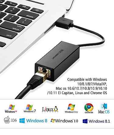 Адаптер UGREEN USB 3.0 Gigabit Ethernet Adapter (Black) Киев
