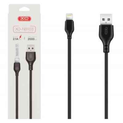 Дата кабель USB 2.0 AM to Lightning 2.0m 2.1A black XO (XO-NB-103-L-2-BK) Вінниця