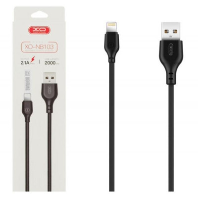 Дата кабель USB 2.0 AM to Lightning 2.0m 2.1A black XO (XO-NB-103-L-2-BK) Вінниця - фото 3