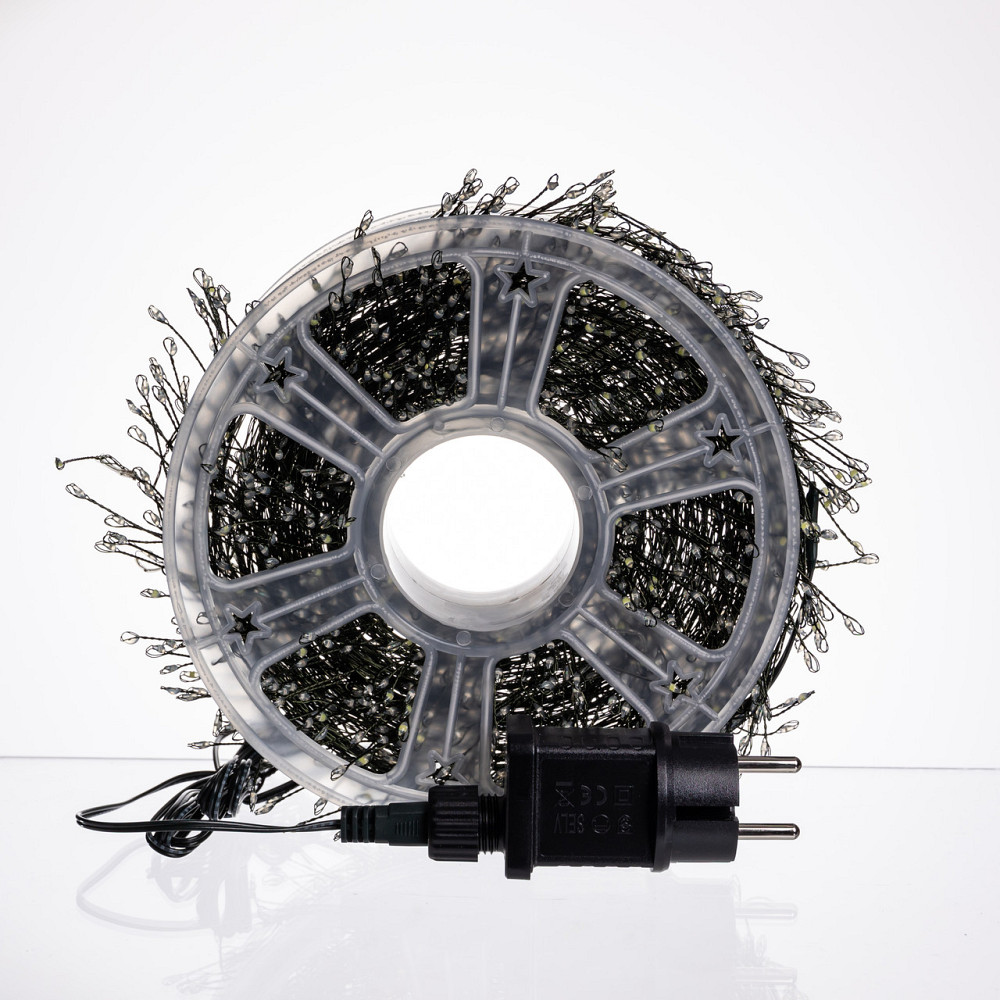 Новорічна гірлянда Хвойна лапа кімнатна роса 100 м 3000 LED зелений провід Синє сяйво D3000L100MGBL Коломия - фото 6