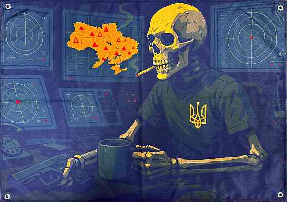 Банер "Повітряна тривога" 900х600 мм Запоріжжя